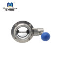 China Supplier Triclamp/ Welded/Threaded Sanitary Stainless Steel SS 304/ 316L Butterfly Valve